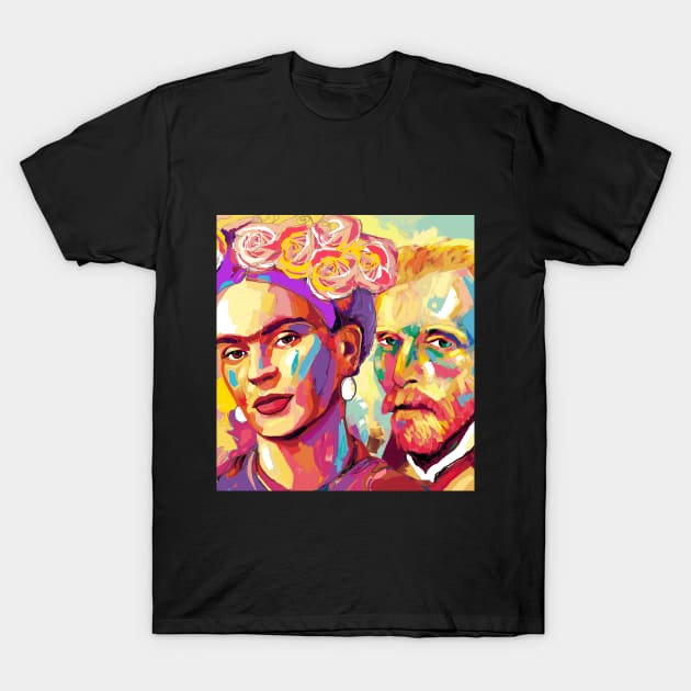 Frida Kahlo and Van Gogh T-Shirt by mailsoncello